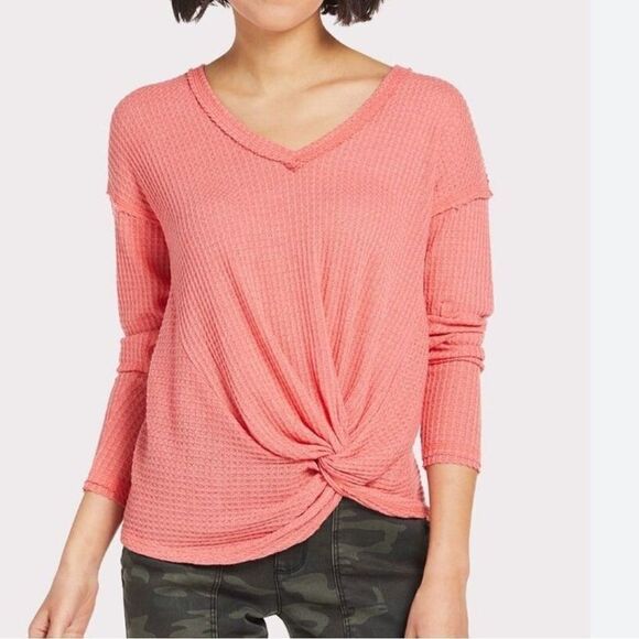 Allison Joy thermal coral long sleeve top - Picture 1 of 4